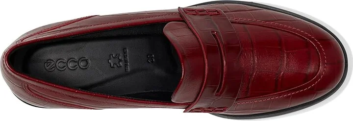 ECCO Dress Classic 15 Penny Women's Flat Shoes Brick : EU 42 (US Women's 11-11.5) M, Leather - Image 2