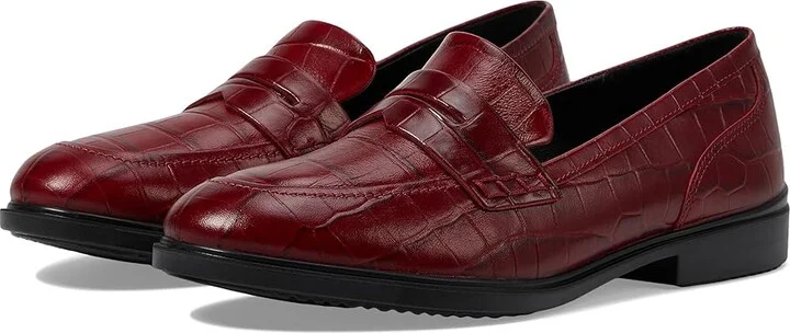 ECCO Dress Classic 15 Penny Women's Flat Shoes Brick : EU 42 (US Women's 11-11.5) M, Leather