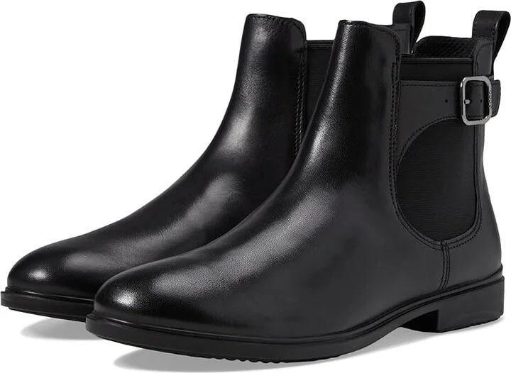 ECCO Dress Classic Chelsea Buckle Ankle Boot Women's Boots Black : EU 35 (US Women's 4-4.5) M, Leather