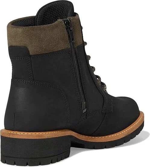ECCO Elania Lace Boot Women's Boots Black/Tarmac : EU 36 (US Women's 5-5.5) M, Suede/Leather - Image 4