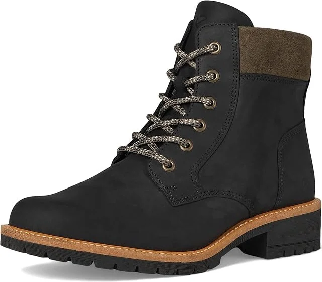 ECCO Elania Lace Boot Women's Boots Black/Tarmac : EU 36 (US Women's 5-5.5) M, Suede/Leather - Image 5