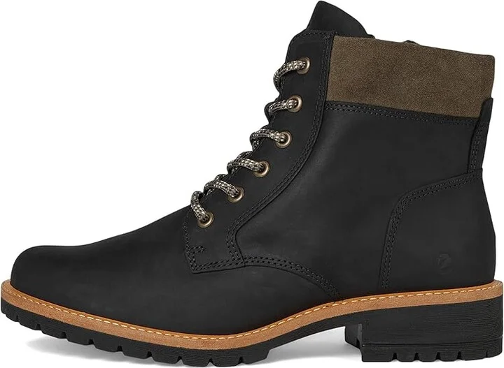 ECCO Elania Lace Boot Women's Boots Black/Tarmac : EU 36 (US Women's 5-5.5) M, Suede/Leather - Image 6