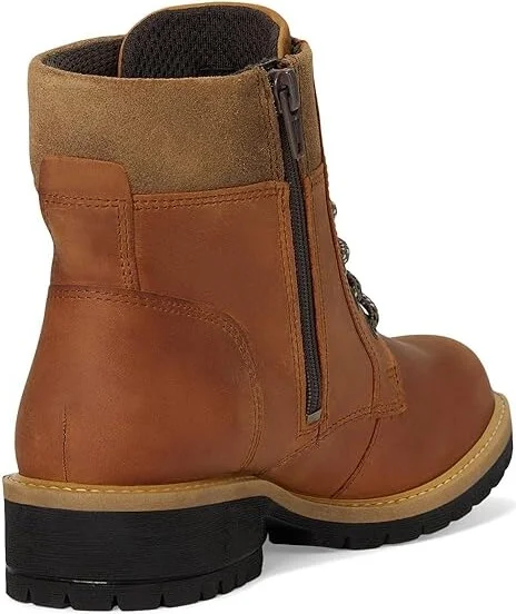 ECCO Elania Lace Boot Women's Boots Cognac/Cocoa Brown : EU 36 (US Women's 5-5.5) M, Suede/Leather - Image 4