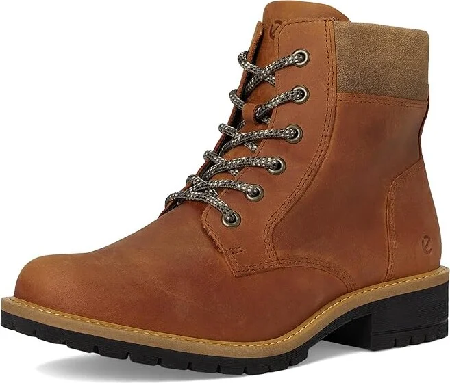 ECCO Elania Lace Boot Women's Boots Cognac/Cocoa Brown : EU 36 (US Women's 5-5.5) M, Suede/Leather - Image 5