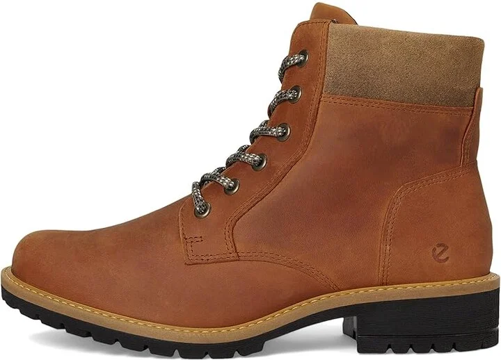 ECCO Elania Lace Boot Women's Boots Cognac/Cocoa Brown : EU 36 (US Women's 5-5.5) M, Suede/Leather - Image 6