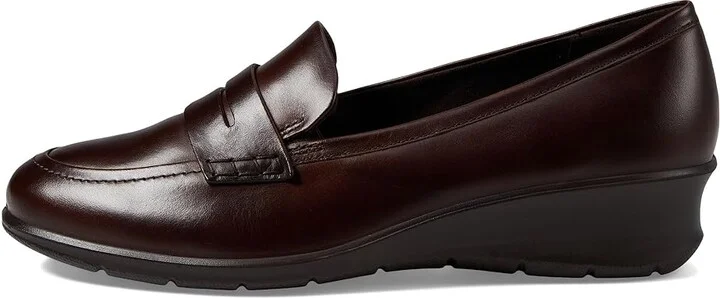ECCO Felicia Penny Loafer Women's Shoes Potting Soil : EU 36 (US Women's 5-5.5) M, Leather - Image 6