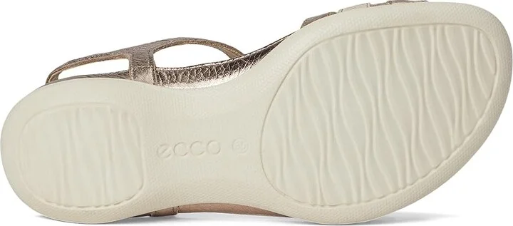 ECCO Flash T-Strap Sandal Women's Sandals Warm Grey Metallic/Moon Rock : EU 35 (US Women's 4-4.5) M, Leather - Image 4