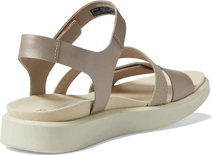 ECCO Flowt 2 Band Sandal Women's Sandals Grey Rose Metallic : EU 36 (US Women's 5-5.5) M, Leather - Image 4