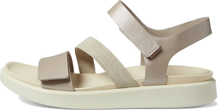 ECCO Flowt 2 Band Sandal Women's Sandals Grey Rose Metallic : EU 36 (US Women's 5-5.5) M, Leather - Image 5