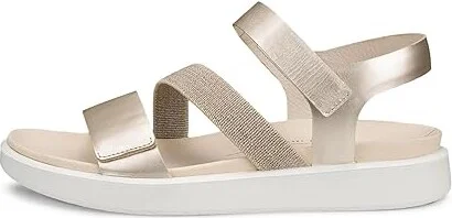 ECCO Flowt 2 Band Sandal Women's Sandals Pure White Gold : EU 35 (US Women's 4-4.5) M, Leather - Image 4