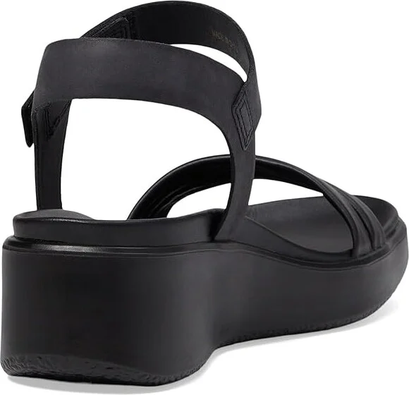 ECCO Flowt Luxe Wedge Sandal Women's Shoes Black/Black Cow Leather/Cow Nubuck : EU 40 (US Women's 9-9.5) M - Image 4