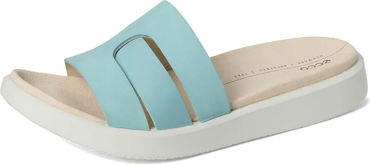 ECCO Flowt Oasis Slide Sandal Women's Sandals Aquatic/Aquatic Nubuck : EU 39 (US Women's 8-8.5) M, Leather - Image 5