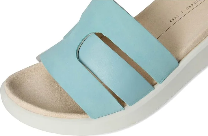 ECCO Flowt Oasis Slide Sandal Women's Sandals Aquatic/Aquatic Nubuck : EU 39 (US Women's 8-8.5) M, Leather - Image 7