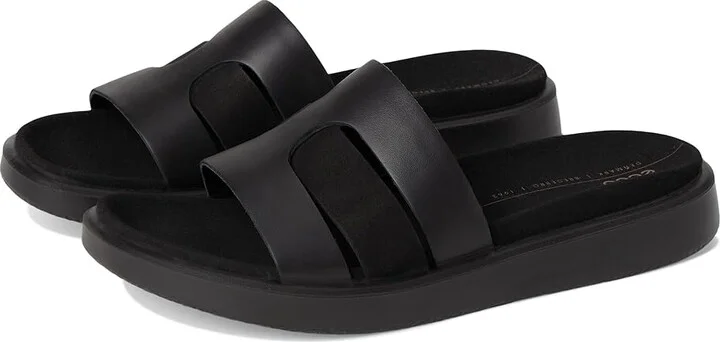 ECCO Flowt Oasis Slide Sandal Women's Sandals Black/Black : EU 39 (US Women's 8-8.5) M, Leather