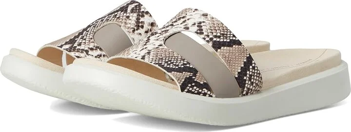 ECCO Flowt Oasis Slide Sandal Women's Sandals Moonrock/Python : EU 43 (US Women's 12-12.5) M, Leather