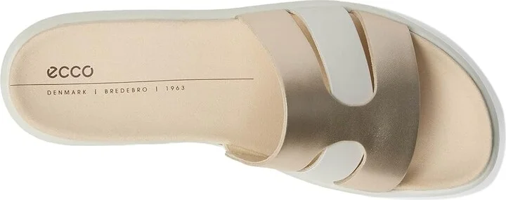 ECCO Flowt Oasis Slide Sandal Women's Sandals White/Pure White Gold : EU 43 (US Women's 12-12.5) M, Leather - Image 2