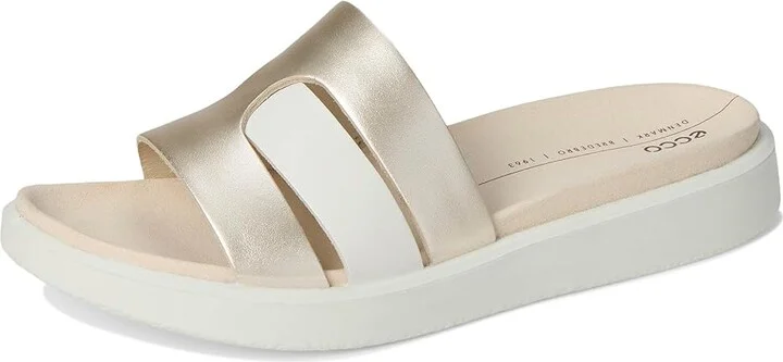 ECCO Flowt Oasis Slide Sandal Women's Sandals White/Pure White Gold : EU 43 (US Women's 12-12.5) M, Leather - Image 5