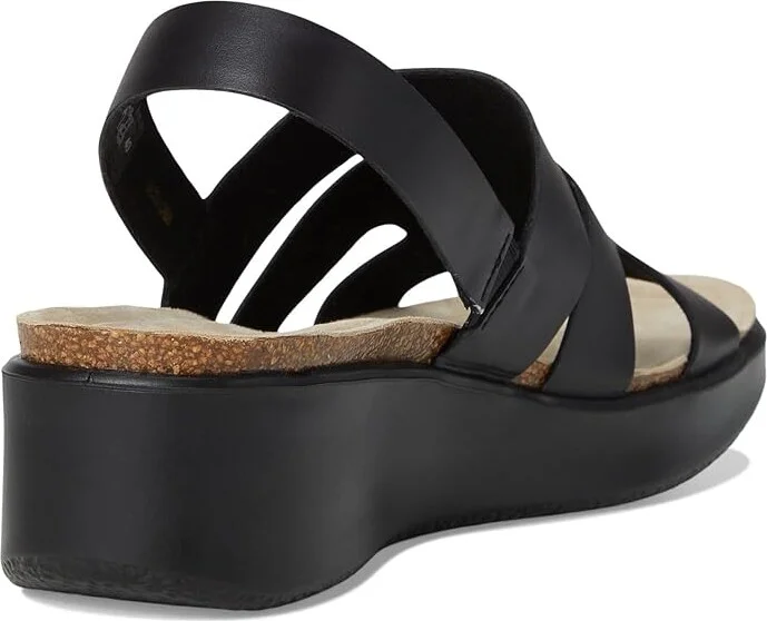 ECCO Flowt Wedge Cork Oasis Sandal Women's Sandals Black : EU 41 (US Women's 10-10.5) M, Leather - Image 4