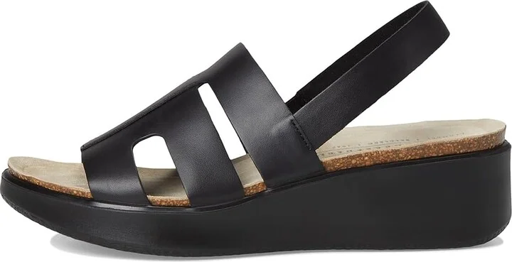 ECCO Flowt Wedge Cork Oasis Sandal Women's Sandals Black : EU 41 (US Women's 10-10.5) M, Leather - Image 6