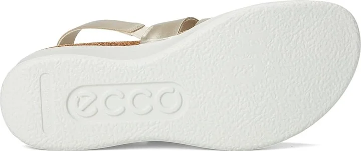ECCO Flowt Wedge Cork Oasis Sandal Women's Sandals Pure White Gold/Pure White Gold : EU 36 (US Women's 5-5.5) M, Leather - Image 3