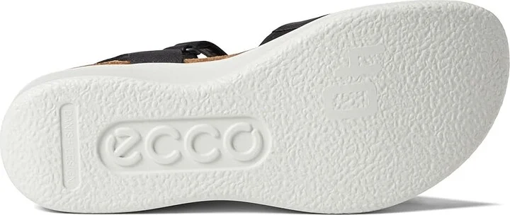 ECCO Flowt Wedge Cork Sandal Women's Shoes Black : EU 36 (US Women's 5-5.5) M, Suede - Image 3
