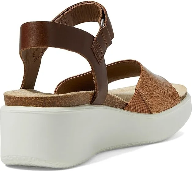 ECCO Flowt Wedge Cork Sandal Women's Shoes Cashmere : EU 41 (US Women's 10-10.5) M, Leather - Image 4
