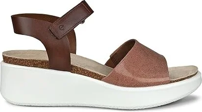ECCO Flowt Wedge Cork Sandal Women's Shoes Cashmere : EU 41 (US Women's 10-10.5) M, Leather - Image 7