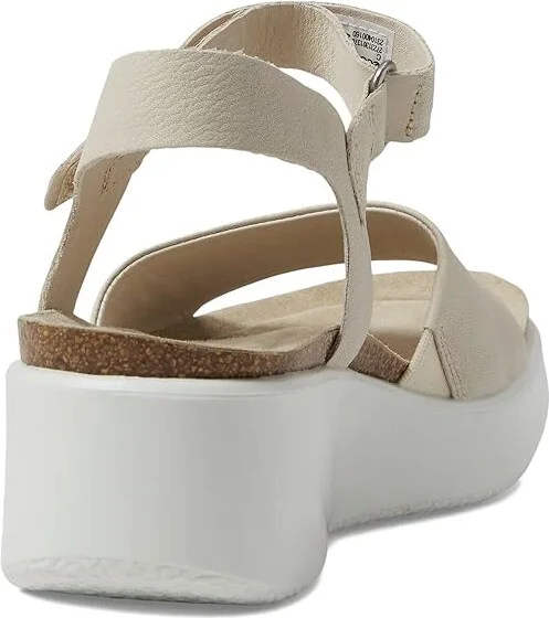 ECCO Flowt Wedge Cork Sandal Women's Shoes Limestone : EU 38 (US Women's 7-7.5) M, Suede - Image 4
