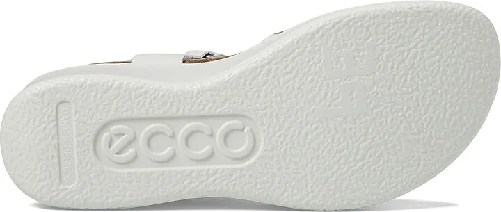 ECCO Flowt Wedge Cork Sandal Women's Shoes Silver/White : EU 37 (US Women's 6-6.5) M, Suede - Image 3