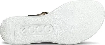 ECCO Flowt Wedge Luxury Crossband Women's Sandals Pure White Gold : EU 37 (US Women's 6-6.5) M, Leather - Image 2