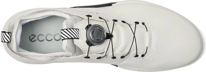 ECCO Golf Biom C4 BOA Golf Shoes Men's Golf Shoes White/Black : EU 47 (US Men's 13-13.5) D - Medium, Leather/Textile - Image 2
