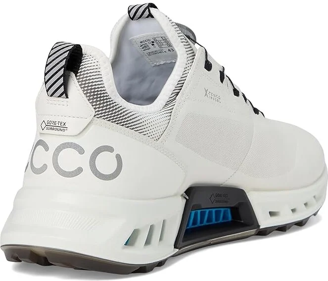 ECCO Golf Biom C4 BOA Golf Shoes Men's Golf Shoes White/Black : EU 47 (US Men's 13-13.5) D - Medium, Leather/Textile - Image 4