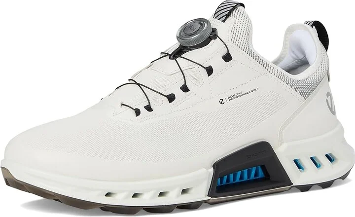 ECCO Golf Biom C4 BOA Golf Shoes Men's Golf Shoes White/Black : EU 47 (US Men's 13-13.5) D - Medium, Leather/Textile - Image 5