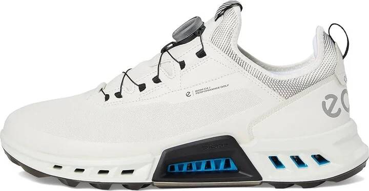 ECCO Golf Biom C4 BOA Golf Shoes Men's Golf Shoes White/Black : EU 47 (US Men's 13-13.5) D - Medium, Leather/Textile - Image 6