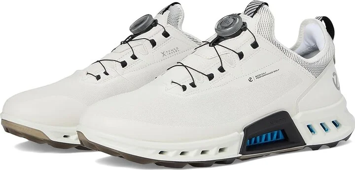 ECCO Golf Biom C4 BOA Golf Shoes Men's Golf Shoes White/Black : EU 47 (US Men's 13-13.5) D - Medium, Leather/Textile