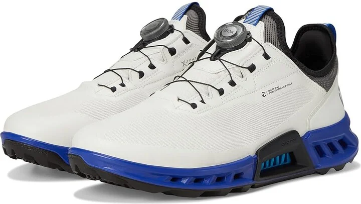 ECCO Golf Biom C4 Boa Gore-tex Waterproof Golf Shoe Men's Golf Shoes White/Virtual : EU 41 (US Men's 7-7.5) D - Medium, Leather