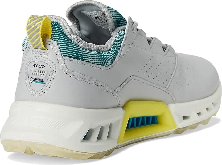 ECCO Golf Biom C4 Vented GORE-TEX(r) Waterproof Golf Shoe Men's Shoes Concrete/Baygreen : EU 43 (US Men's 9-9.5) D - Medium, Leather/Textile - Image 4