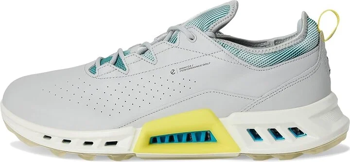 ECCO Golf Biom C4 Vented GORE-TEX(r) Waterproof Golf Shoe Men's Shoes Concrete/Baygreen : EU 43 (US Men's 9-9.5) D - Medium, Leather/Textile - Image 6