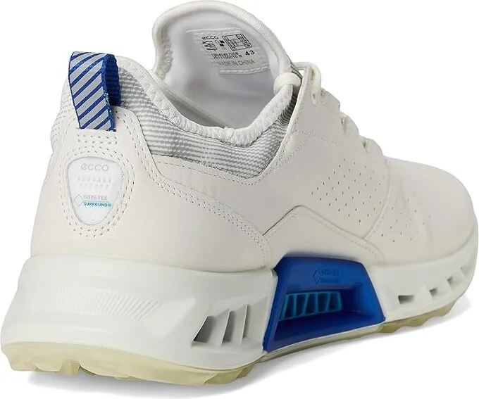 ECCO Golf Biom C4 Vented GORE-TEX(r) Waterproof Golf Shoe Men's Shoes White/Mazarine Blue : EU 42 (US Men's 8-8.5) D - Medium - Image 4
