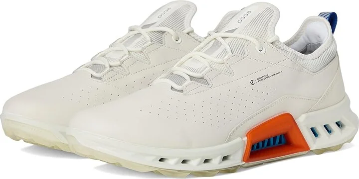 ECCO Golf Biom C4 Vented GORE-TEX(r) Waterproof Golf Shoe Men's Shoes White/Mazarine Blue : EU 42 (US Men's 8-8.5) D - Medium