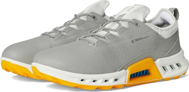 ECCO Golf Biom C4 Vented GORE-TEX(r) Waterproof Golf Shoe Men's Shoes Wild Dove/Sunrise : EU 43 (US Men's 9-9.5) D - Medium, Leather
