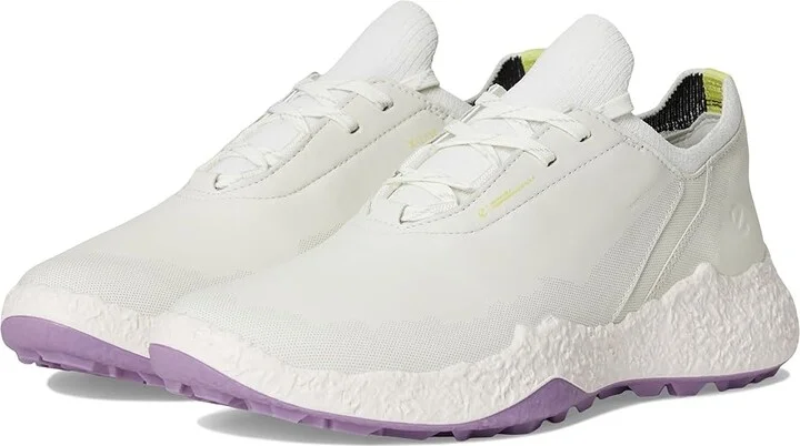 ECCO Golf BIOM Hybrid 5 Lace Waterproof Golf Shoe Women's Golf Shoes White/Lavender Mist : EU 40 (US Women's 9-9.5) B - Medium, Leather