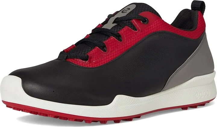 ECCO Golf Biom Hybrid Bny Waterproof Golf Shoe Men's Golf Shoes Black/Chili Red : EU 39 (US Men's 5-5.5) D - Medium, Leather - Image 5