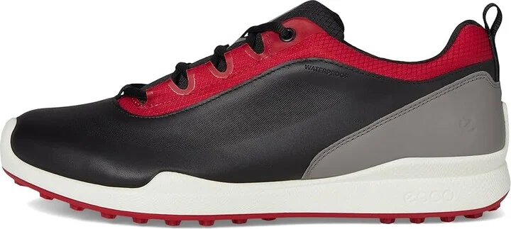 ECCO Golf Biom Hybrid Bny Waterproof Golf Shoe Men's Golf Shoes Black/Chili Red : EU 39 (US Men's 5-5.5) D - Medium, Leather - Image 6