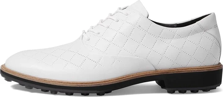 ECCO Golf Classic Hybrid Hydromax Golf Shoes Men's Shoes White Cow Leather : EU 39 (US Men's 5-5.5) D - Medium - Image 6
