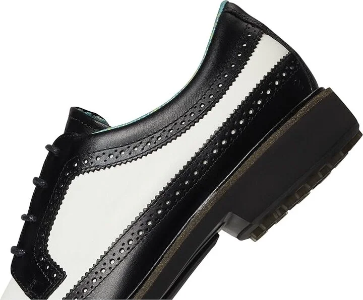 ECCO Golf Classic Hybrid Wing Tip Water Resistant Men's Shoes Black/White : EU 43 (US Men's 9-9.5) D - Medium, Leather - Image 7