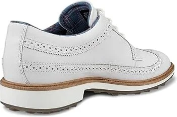 ECCO Golf Classic Hybrid Wing Tip Water Resistant Men's Shoes White : EU 41 (US Men's 7-7.5) D - Medium, Leather - Image 3