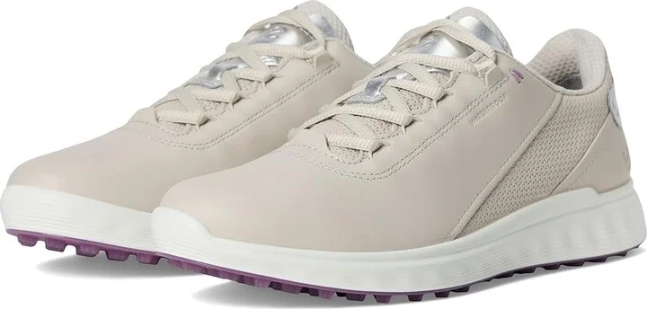 ECCO Golf S Casual Lace Waterproof Golf Shoe Women's Golf Shoes Gravel/Silver Metallic : EU 40 (US Women's 9-9.5) B - Medium, Leather
