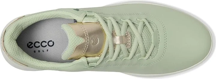 ECCO Golf S Casual Lace Waterproof Golf Shoe Women's Golf Shoes Matcha/Gold Metallic : EU 36 (US Women's 5-5.5) B - Medium, Leather - Image 2