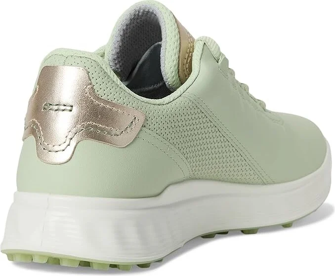 ECCO Golf S Casual Lace Waterproof Golf Shoe Women's Golf Shoes Matcha/Gold Metallic : EU 36 (US Women's 5-5.5) B - Medium, Leather - Image 4
